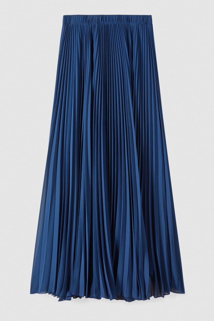 Long pleated skirt, Blue, Patrizia Pepe