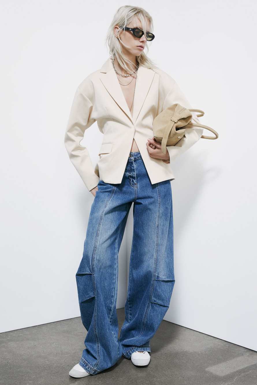 Wide shaped jeans, Blue, Patrizia Pepe