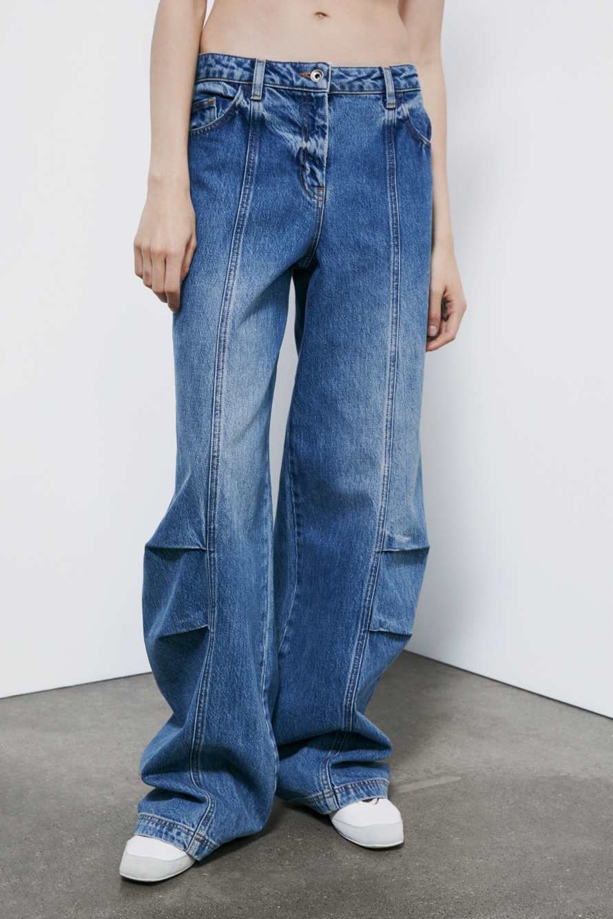 Wide shaped jeans, Blue, Patrizia Pepe