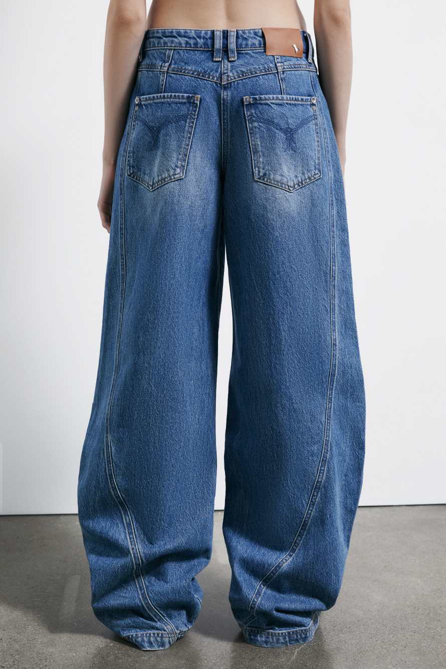 Wide shaped jeans, Blue, Patrizia Pepe