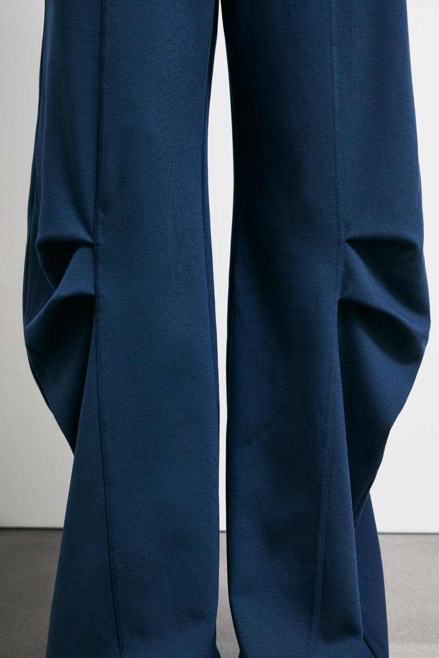 Cotton fleece oversized pants, Blue, Patrizia Pepe