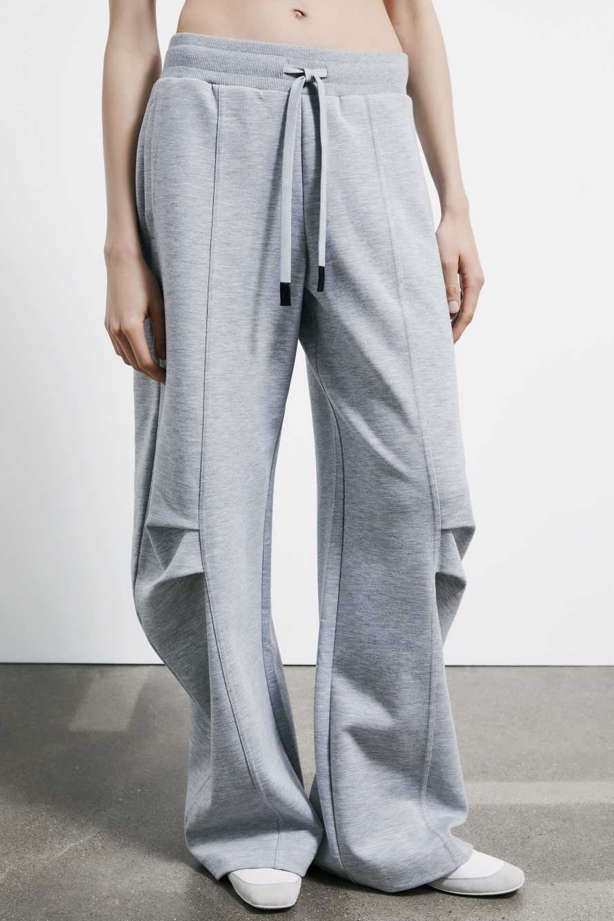 Oversized pants in soft fleece, Grey, Patrizia Pepe