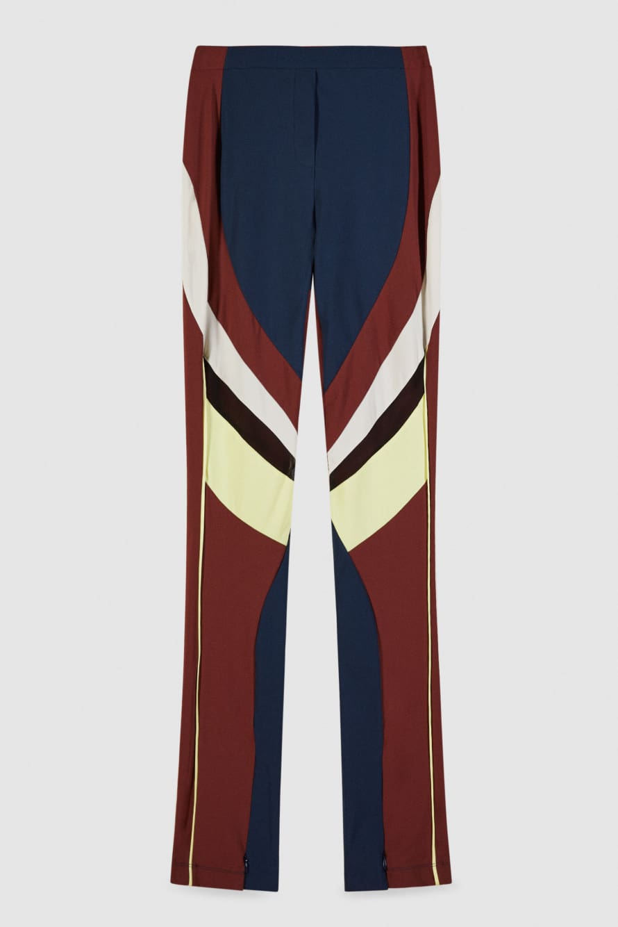 Леггинсы блочной расцветки, Синий/Коричневый/Белый, Patrizia Pepe