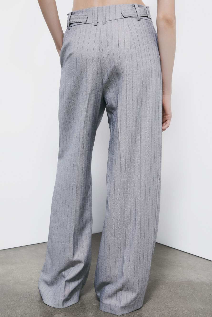Pinstriped palazzo pants, Grey, Patrizia Pepe