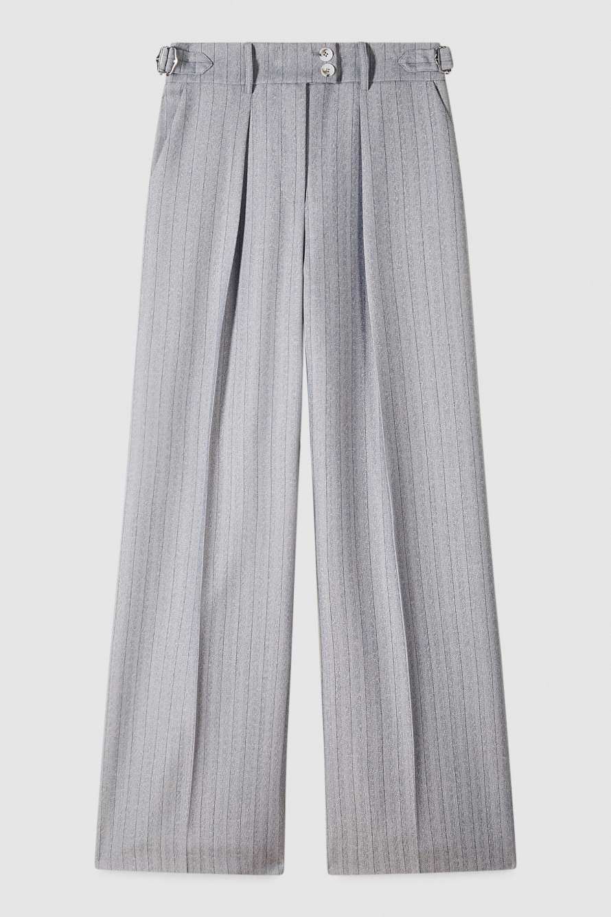 Pinstriped palazzo pants, Grey, Patrizia Pepe