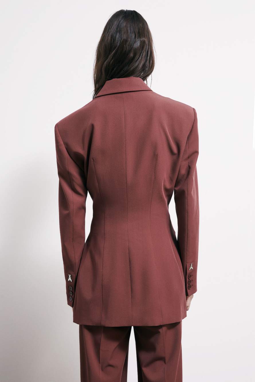 Asymmetrischer Blazer, Braun, Patrizia Pepe