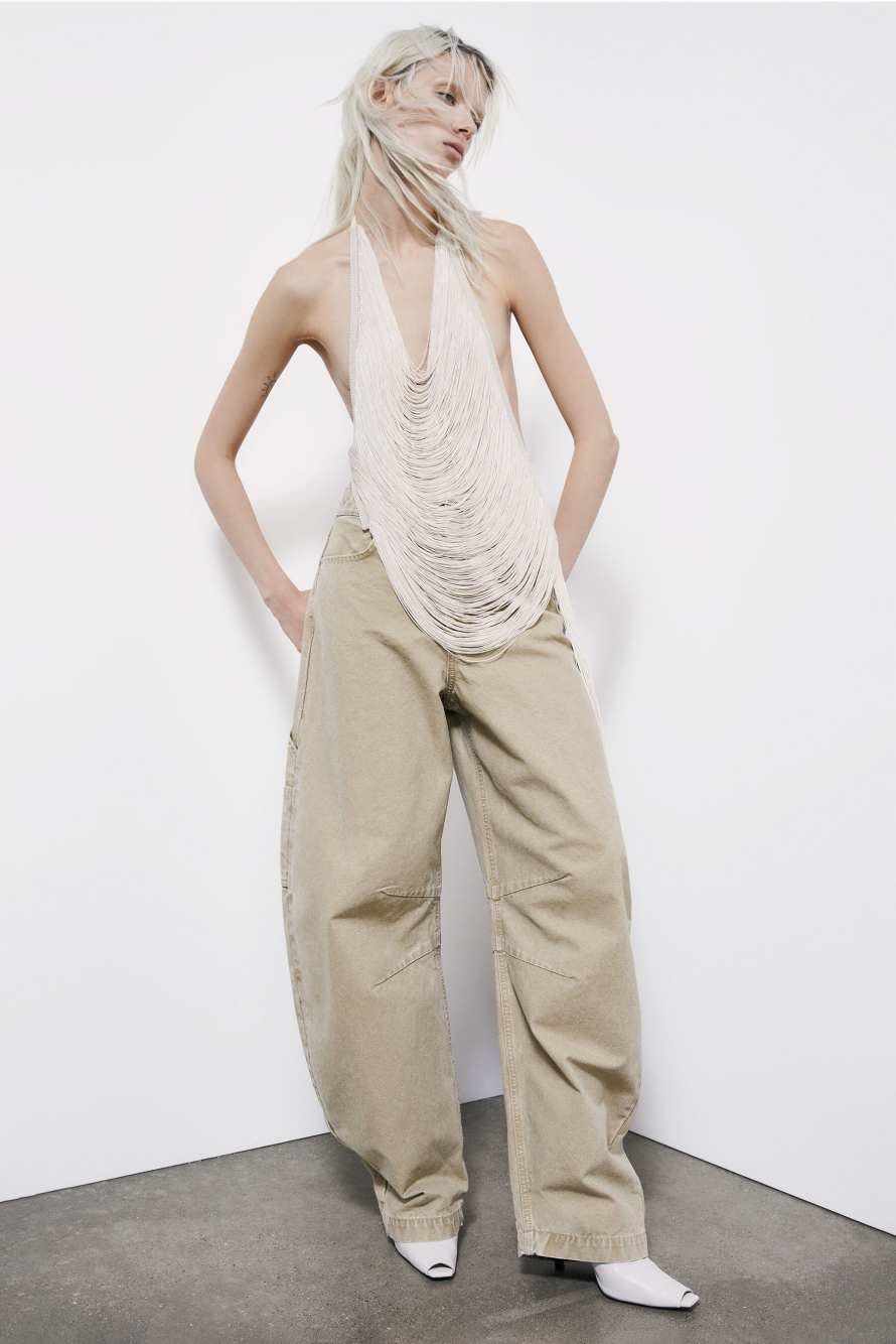 Cargo baggy jeans, Beige, Patrizia Pepe
