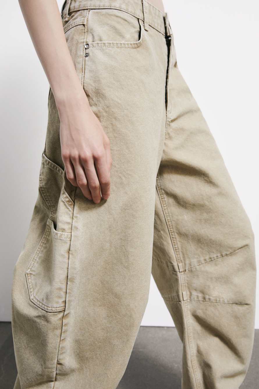 Cargo baggy jeans, Beige, Patrizia Pepe