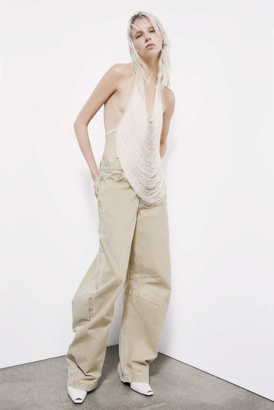 Cargo baggy jeans, Beige, Patrizia Pepe
