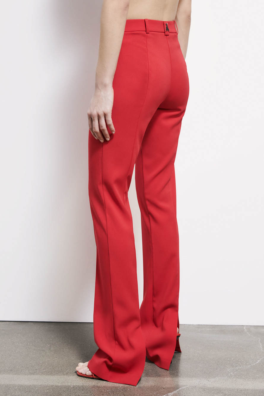 Slim crepe pants, Red, Patrizia Pepe