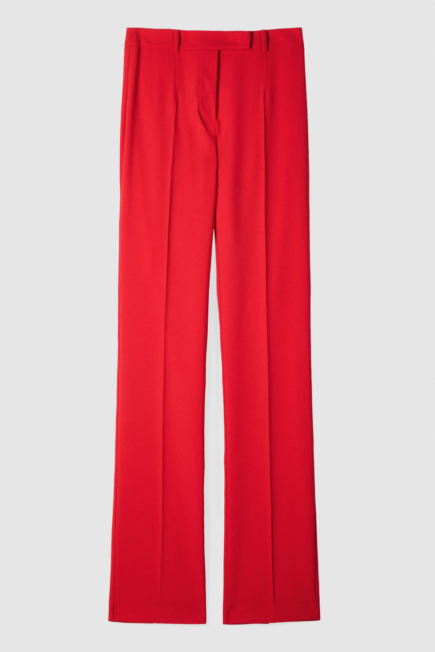 Slim crepe pants, Red, Patrizia Pepe