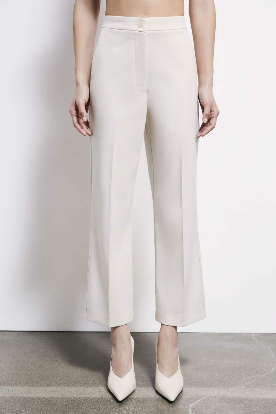 Soft crepe pants, White, Patrizia Pepe