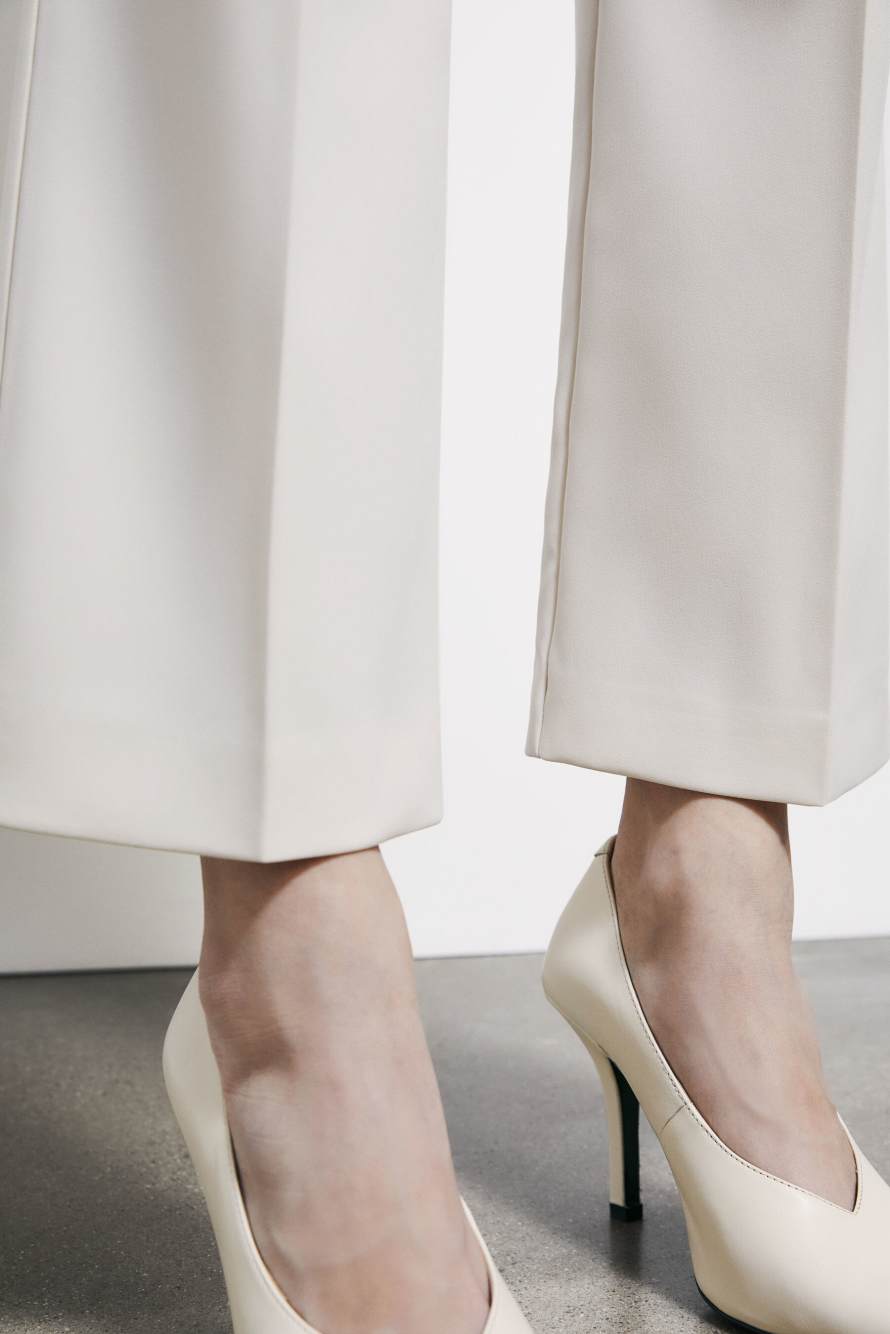 Soft crepe pants, White, Patrizia Pepe