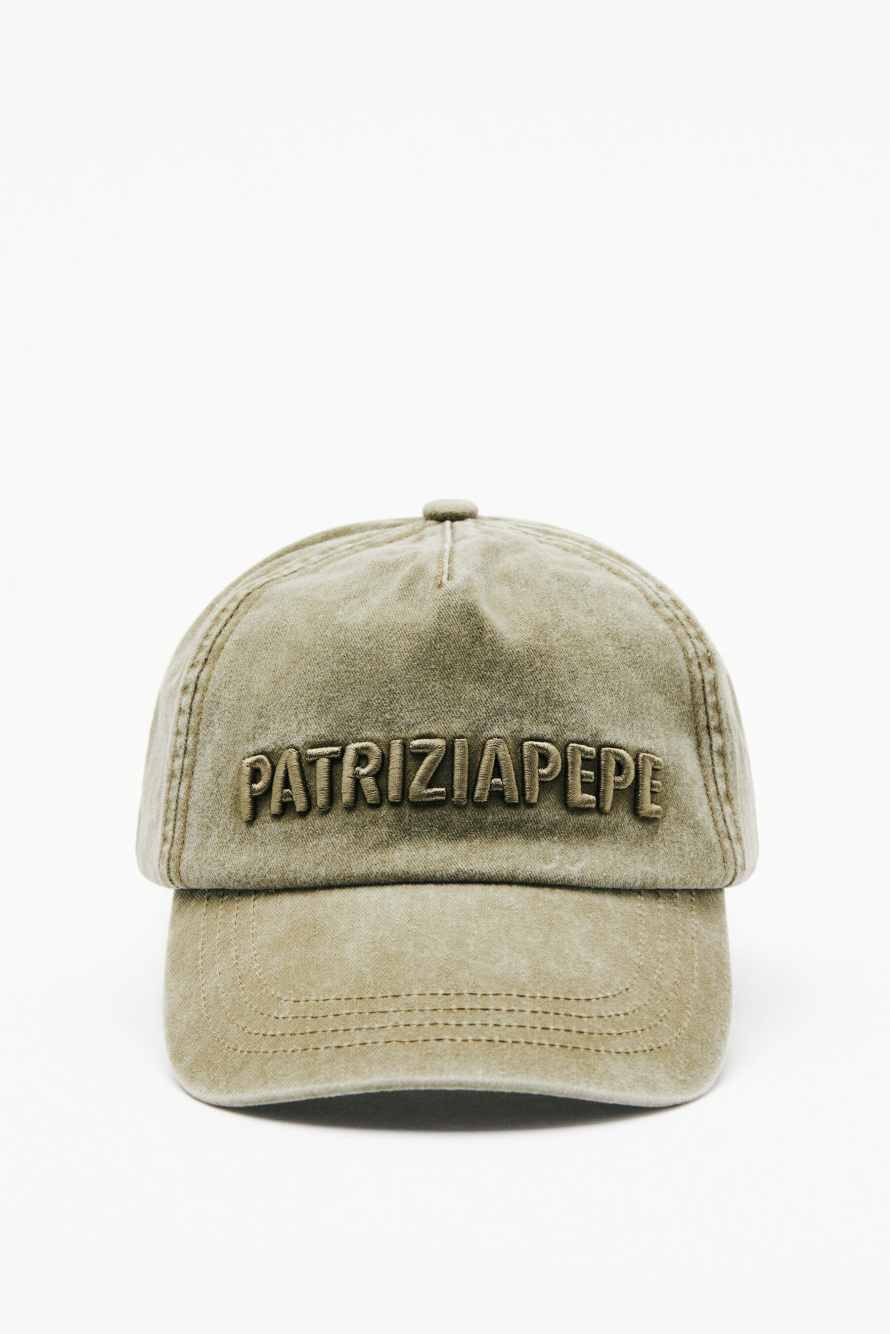 Embroidered baseball cap, Beige, Patrizia Pepe