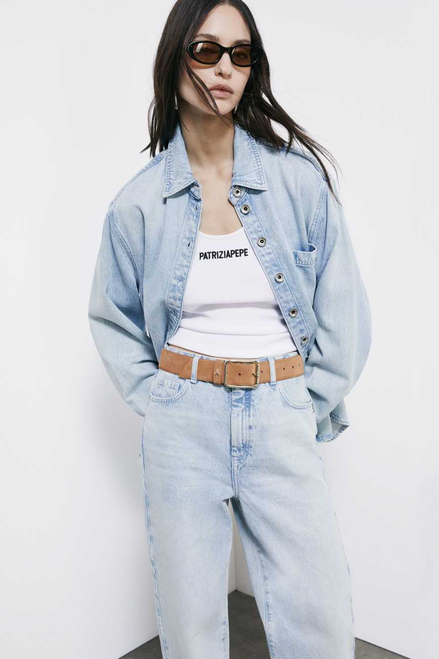 Ceinture en daim, Marron, Patrizia Pepe