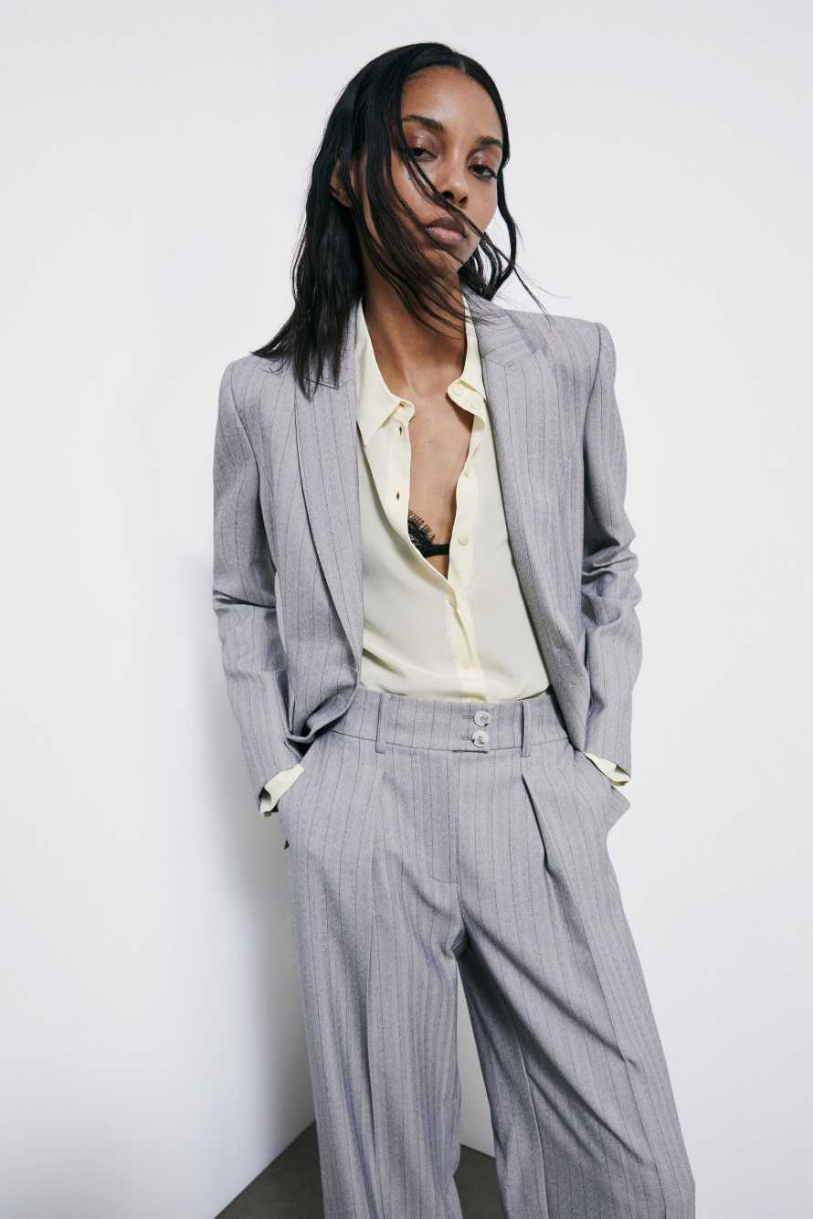 Regular fit silk crepe shirt, Yellow, Patrizia Pepe