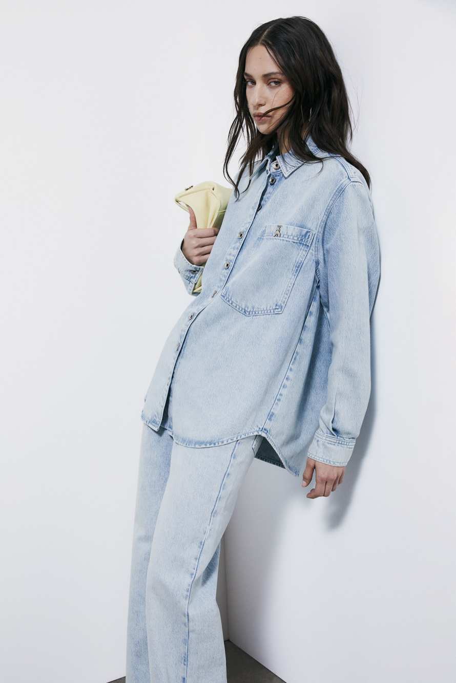 Soft denim shirt, Blue, Patrizia Pepe