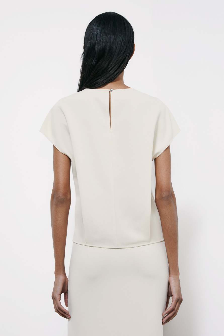 Sleeveless fluid blouse, White, Patrizia Pepe
