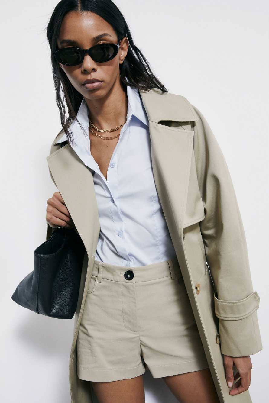 Slim fit poplin shirt, Light Blue, Patrizia Pepe