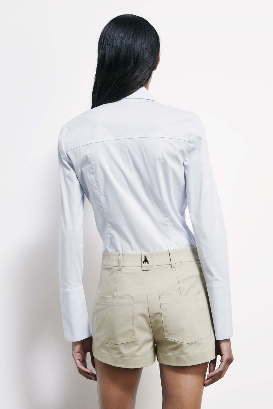 Slim fit poplin shirt, Light Blue, Patrizia Pepe