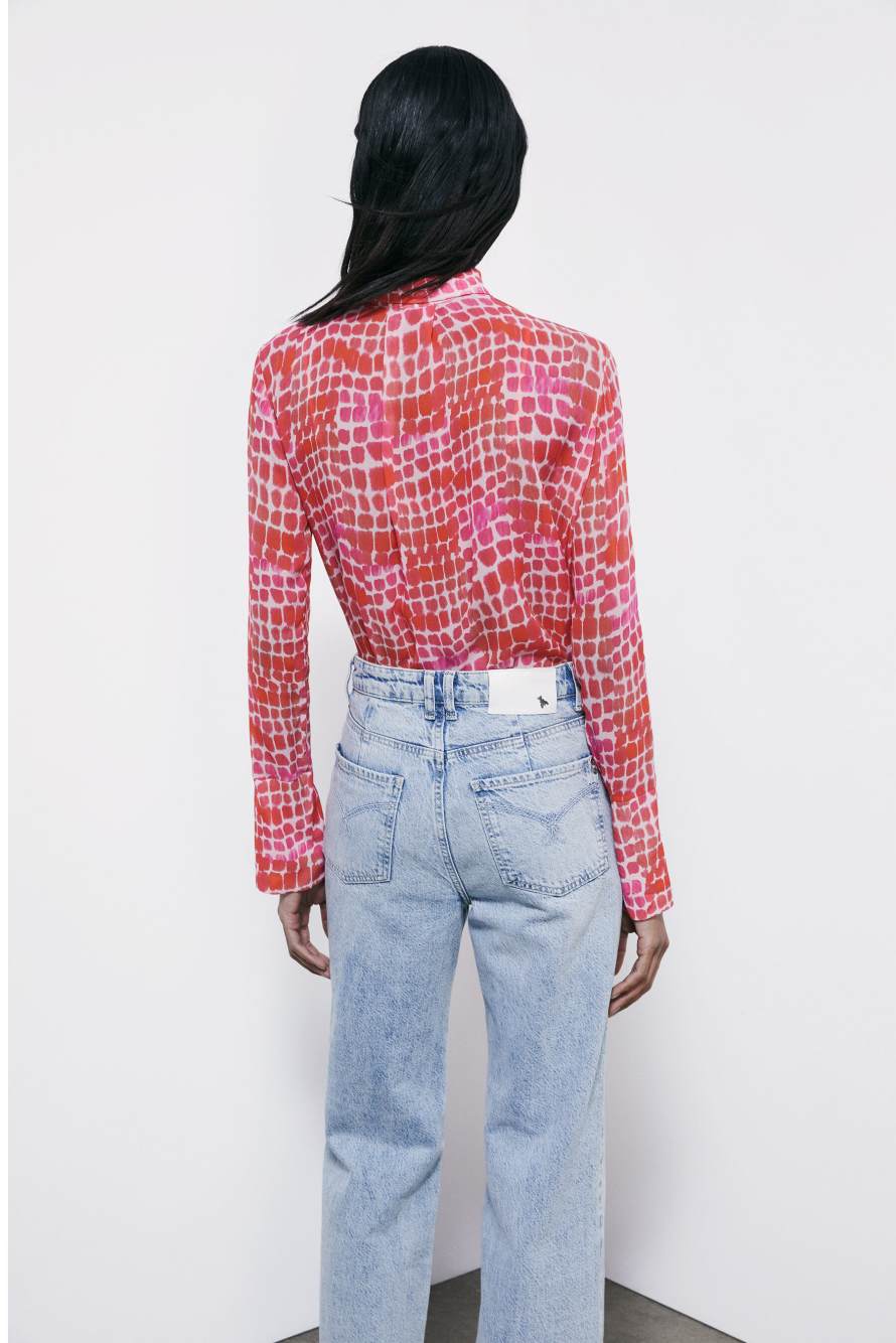 Soft shirt with Croco print, Abstract Fantasy, Patrizia Pepe