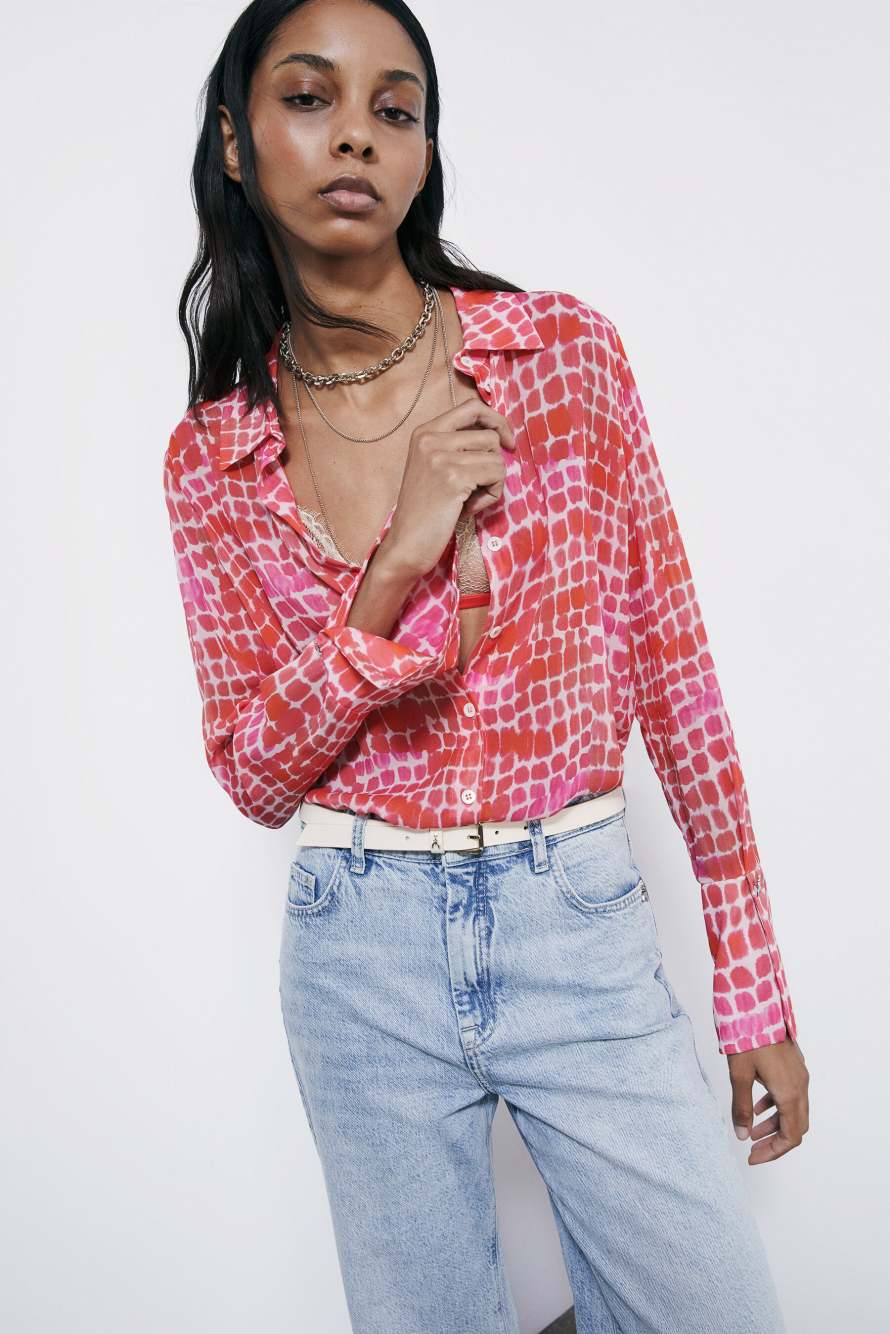 Soft shirt with Croco print, Abstract Fantasy, Patrizia Pepe