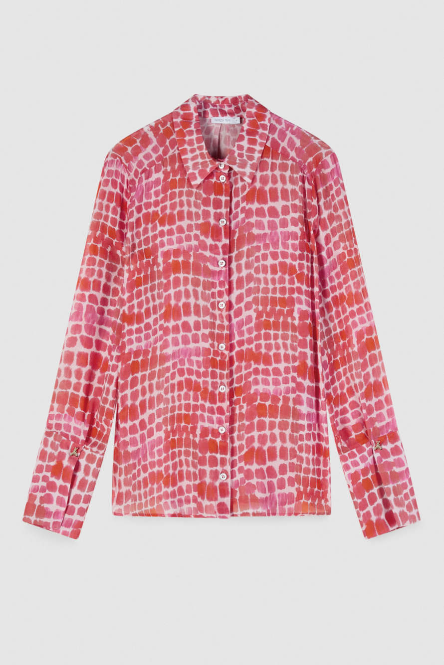 Soft shirt with Croco print, Abstract Fantasy, Patrizia Pepe