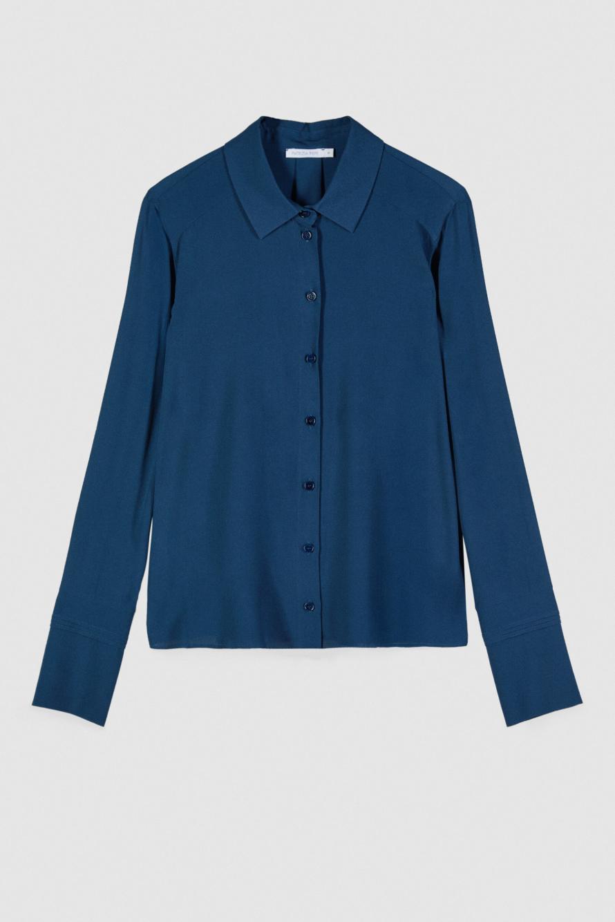Soft viscose shirt, Blue, Patrizia Pepe
