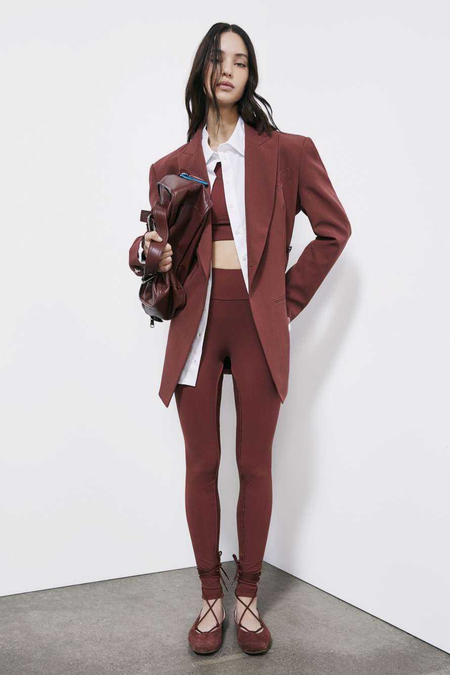 Sporty jersey top, Brown, Patrizia Pepe