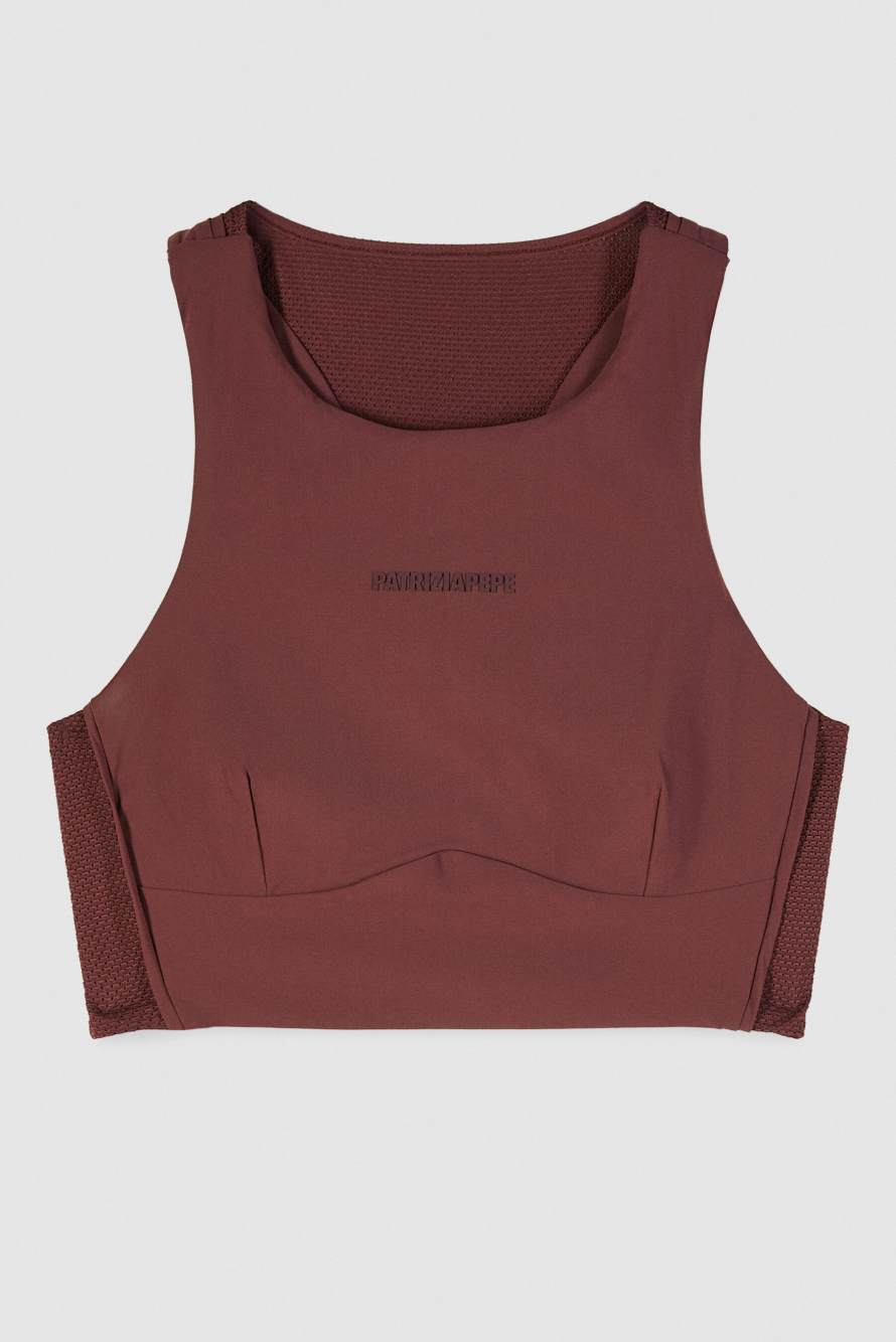 Sporty jersey top, Brown, Patrizia Pepe