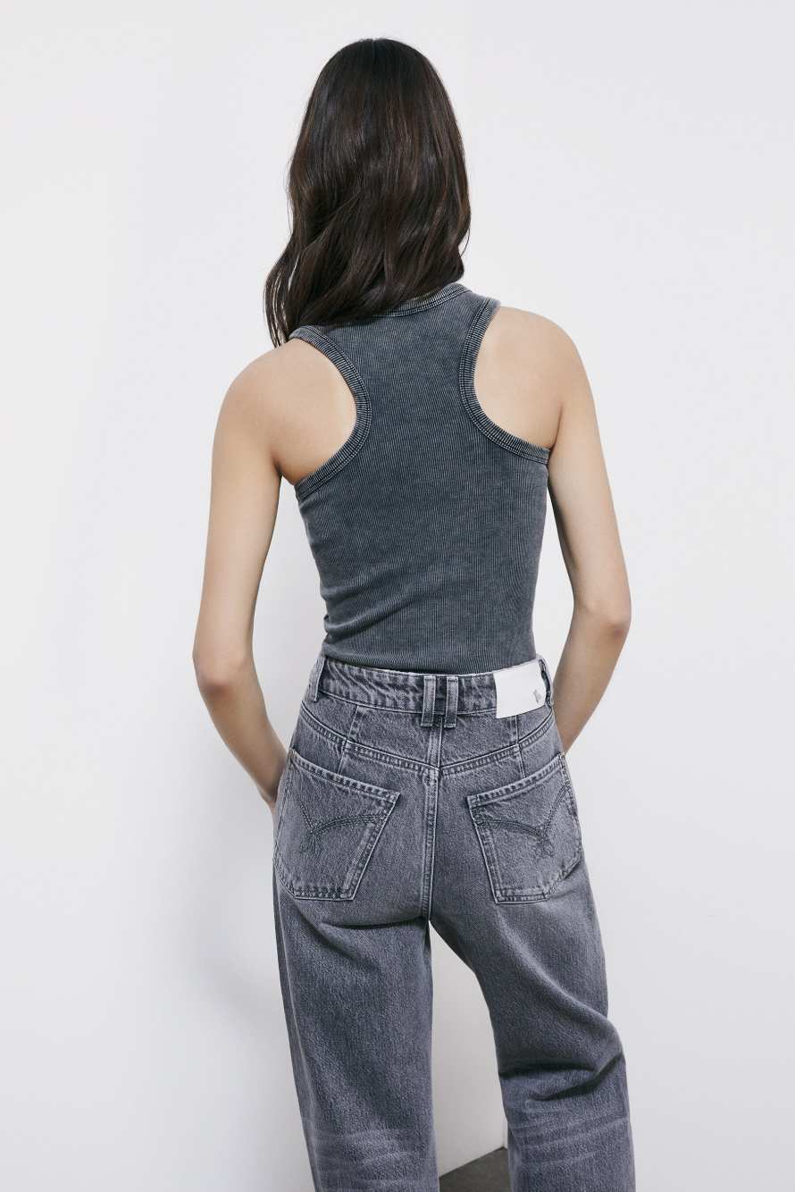 D&eacute;bardeur Fly orn&eacute; de strass, Gris, Patrizia Pepe