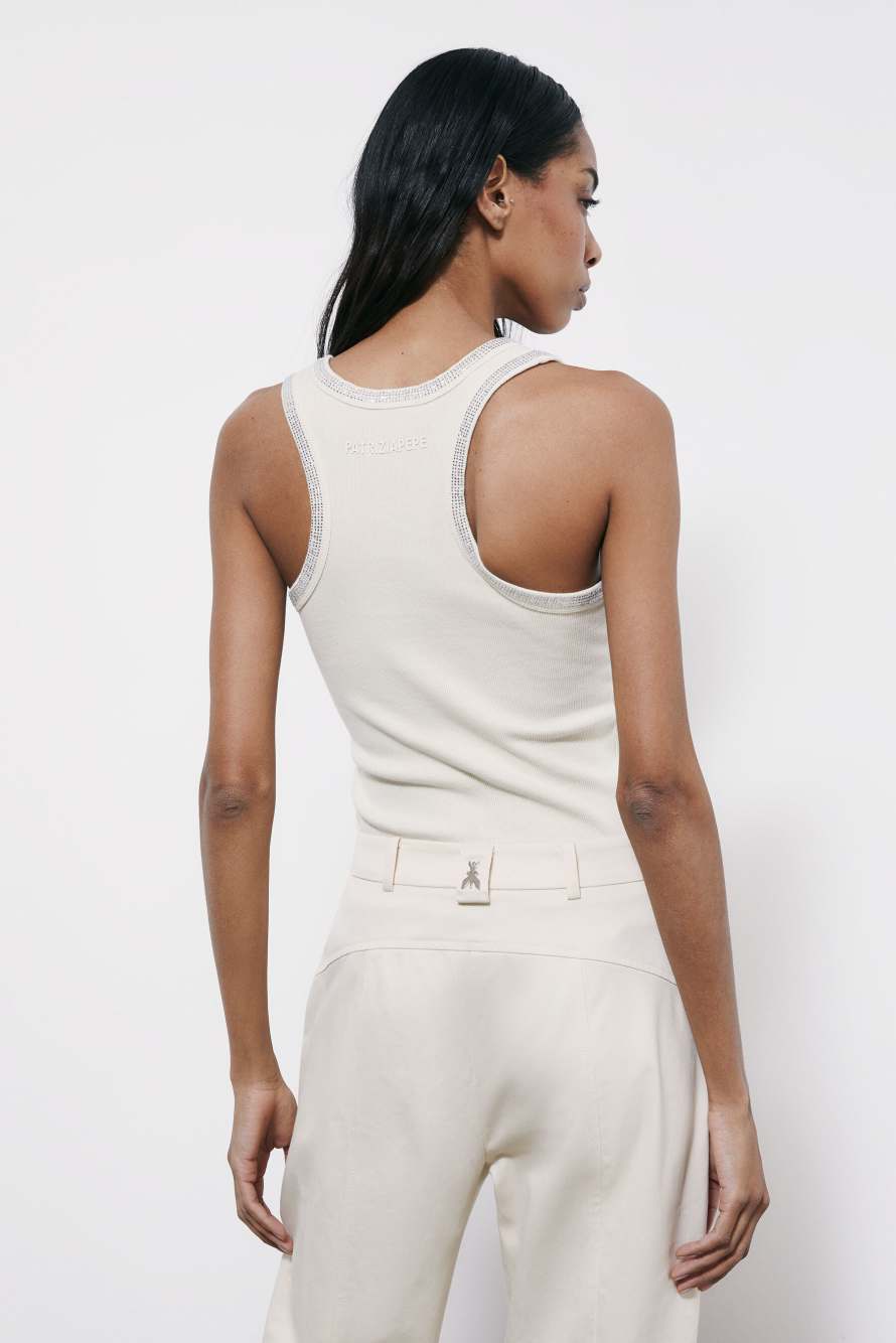 Camiseta sin mangas con pedrer&iacute;a, 0