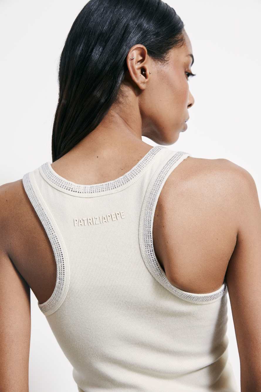 Camiseta sin mangas con pedrer&iacute;a, 0