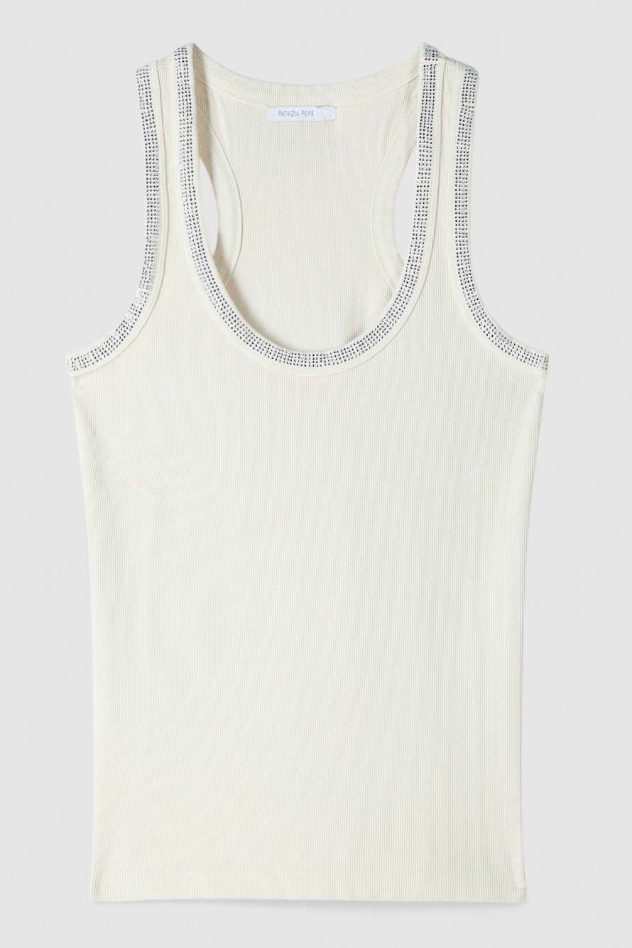 Camiseta sin mangas con pedrer&iacute;a, 0