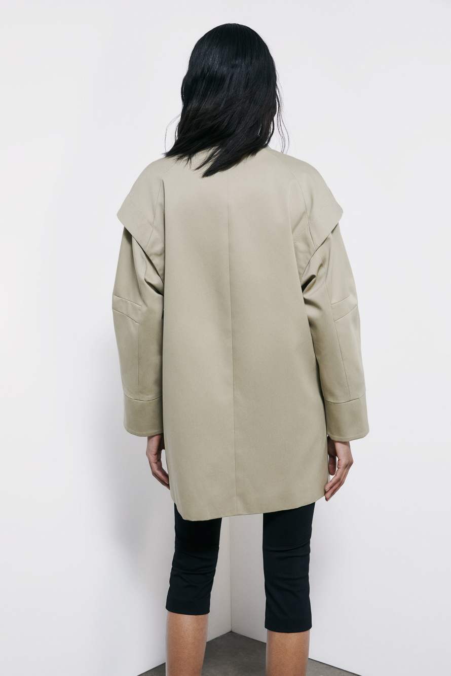 Структурированная парка из хлопка, Бежевый, Patrizia Pepe