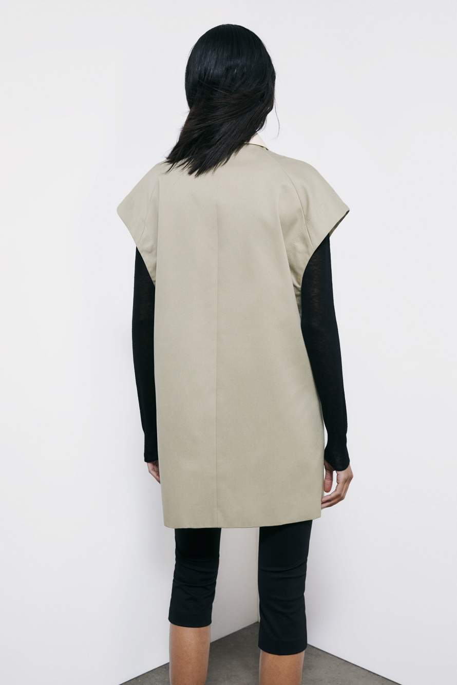 Структурированная парка из хлопка, Бежевый, Patrizia Pepe