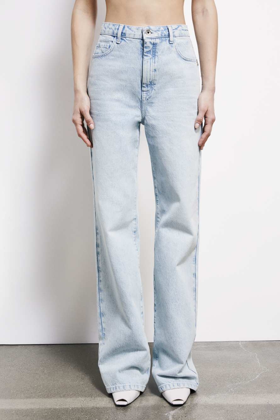 High-waisted straight jeans, Blue, Patrizia Pepe