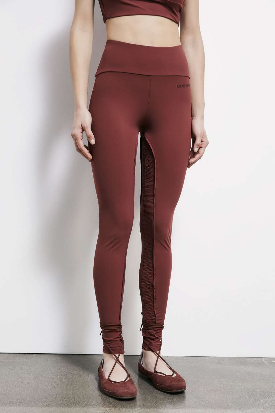 Technical jersey leggings, Brown, Patrizia Pepe