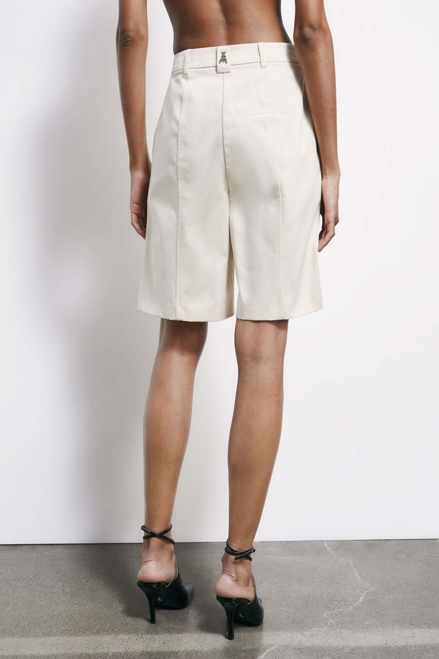 Cotton tailored Bermuda shorts, White, Patrizia Pepe