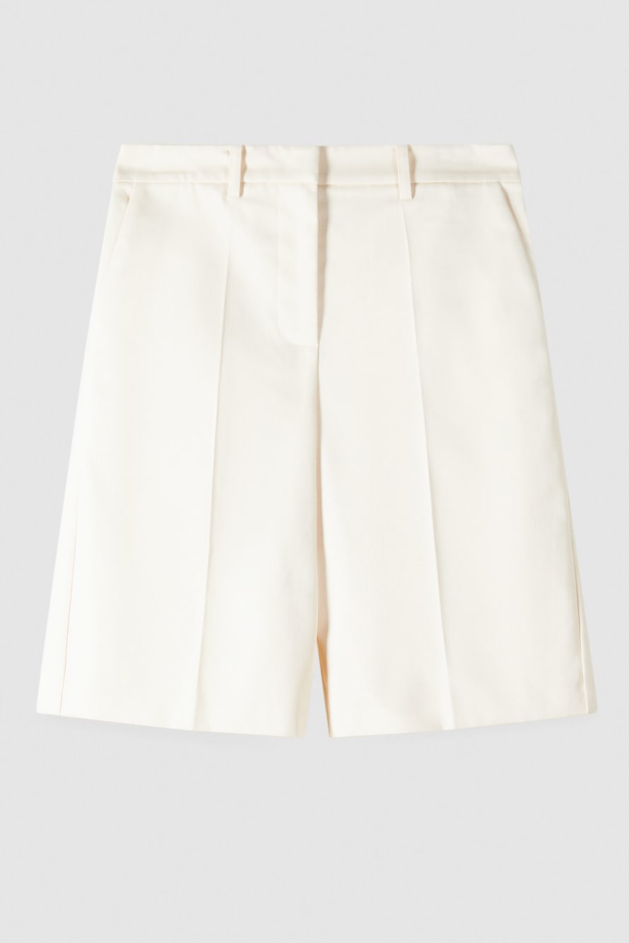 Cotton tailored Bermuda shorts, White, Patrizia Pepe