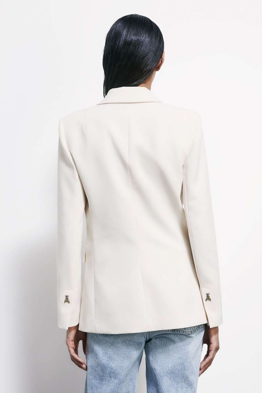 Slim tailored blazer, White, Patrizia Pepe