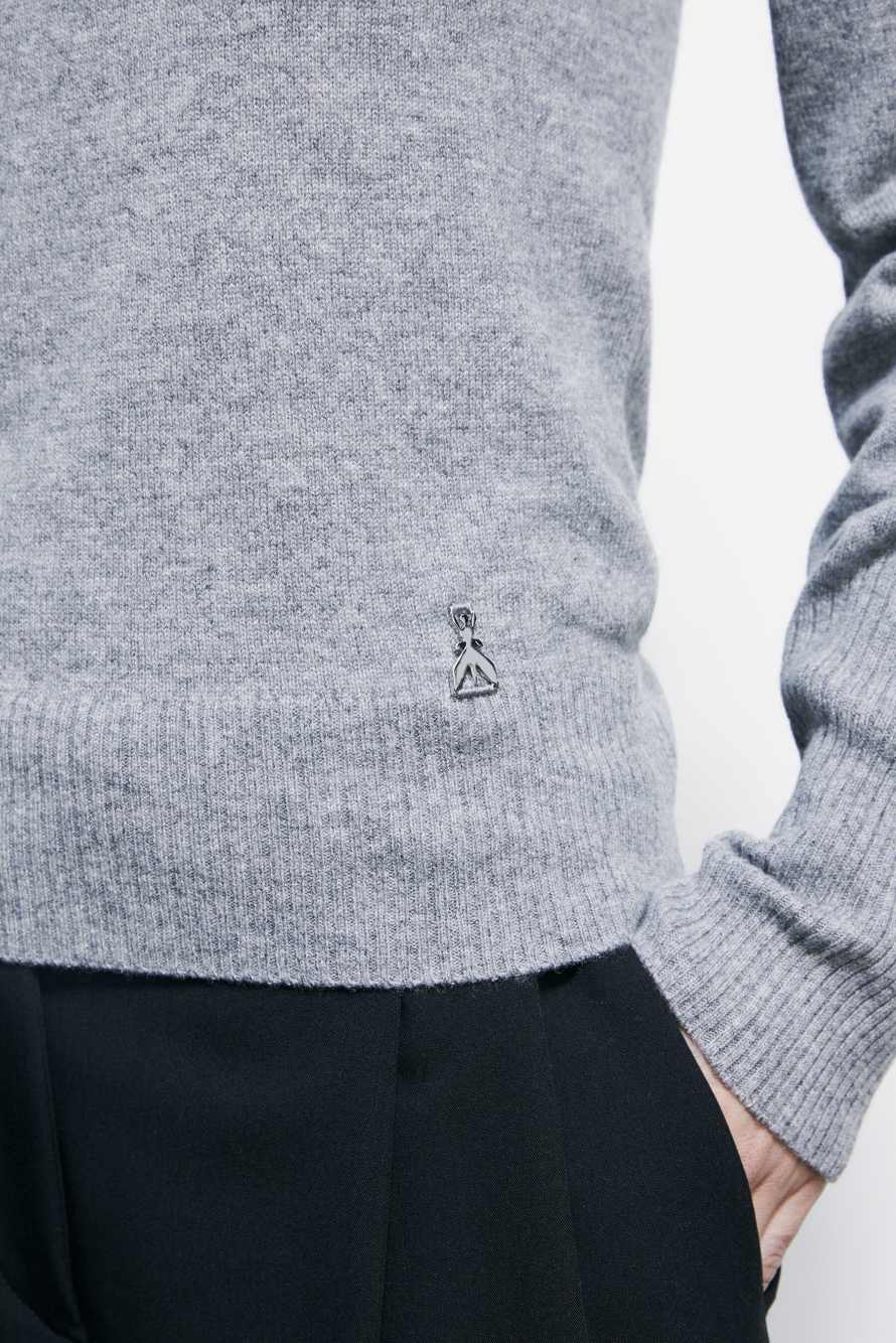 Crew neck cashmere sweater, Grey, Patrizia Pepe