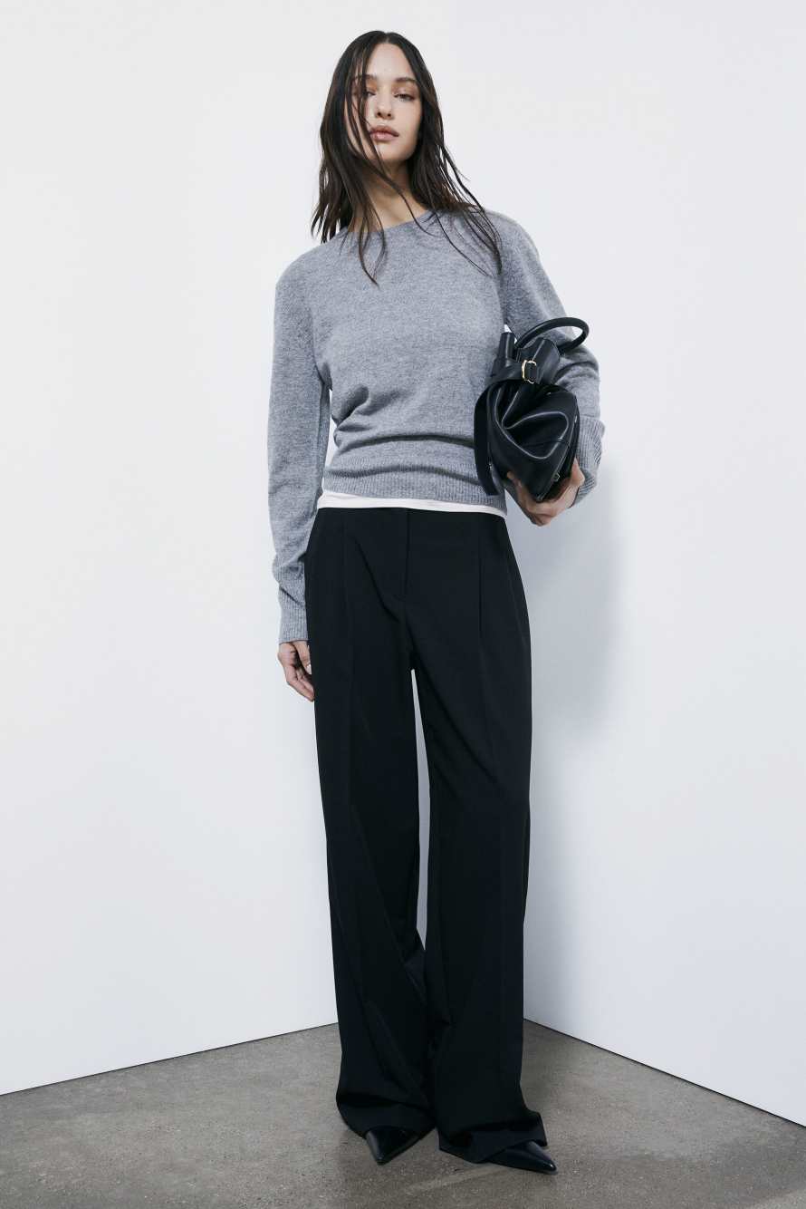 Crew neck cashmere sweater, Grey, Patrizia Pepe