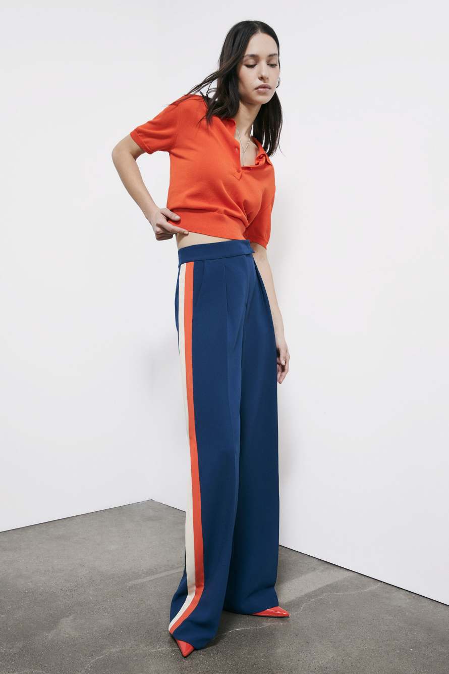 Light knit polo shirt, Orange, Patrizia Pepe