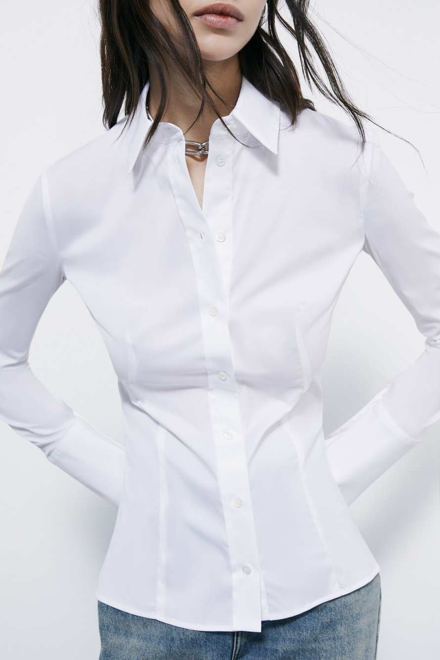 Long-sleeved shirt, White, Patrizia Pepe