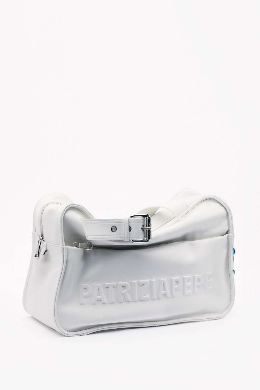 Сумка-шоппер (IM)PERFECTION из кожи, Белый, Patrizia Pepe