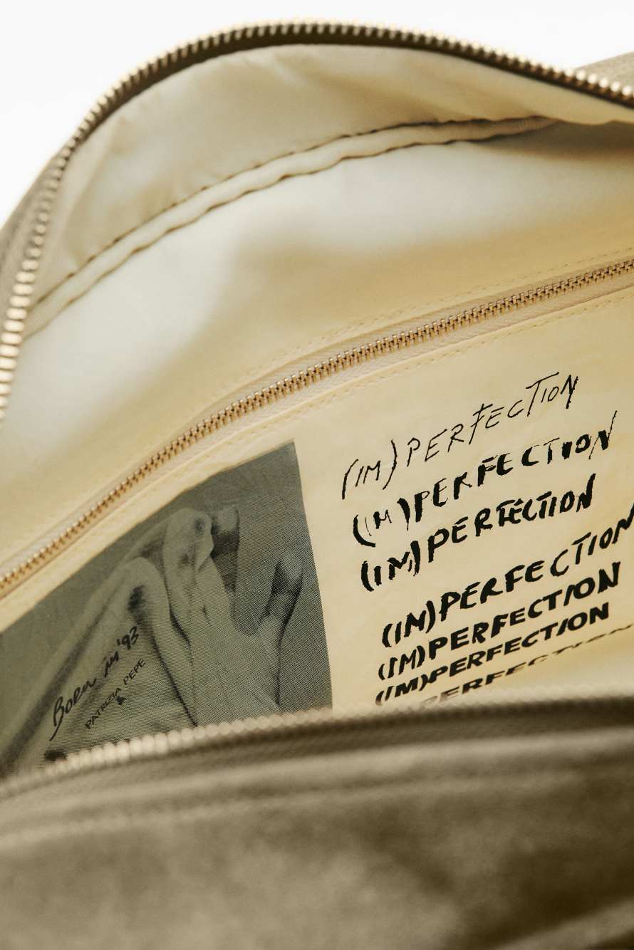 (IM)PERFECTION suede shopping bag, Green, Patrizia Pepe