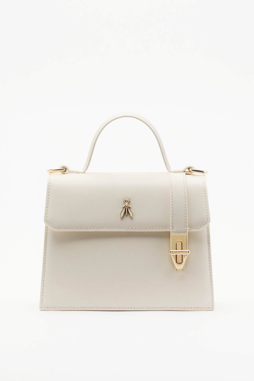 Sac rigide Modern Utility en cuir, Blanc, Patrizia Pepe