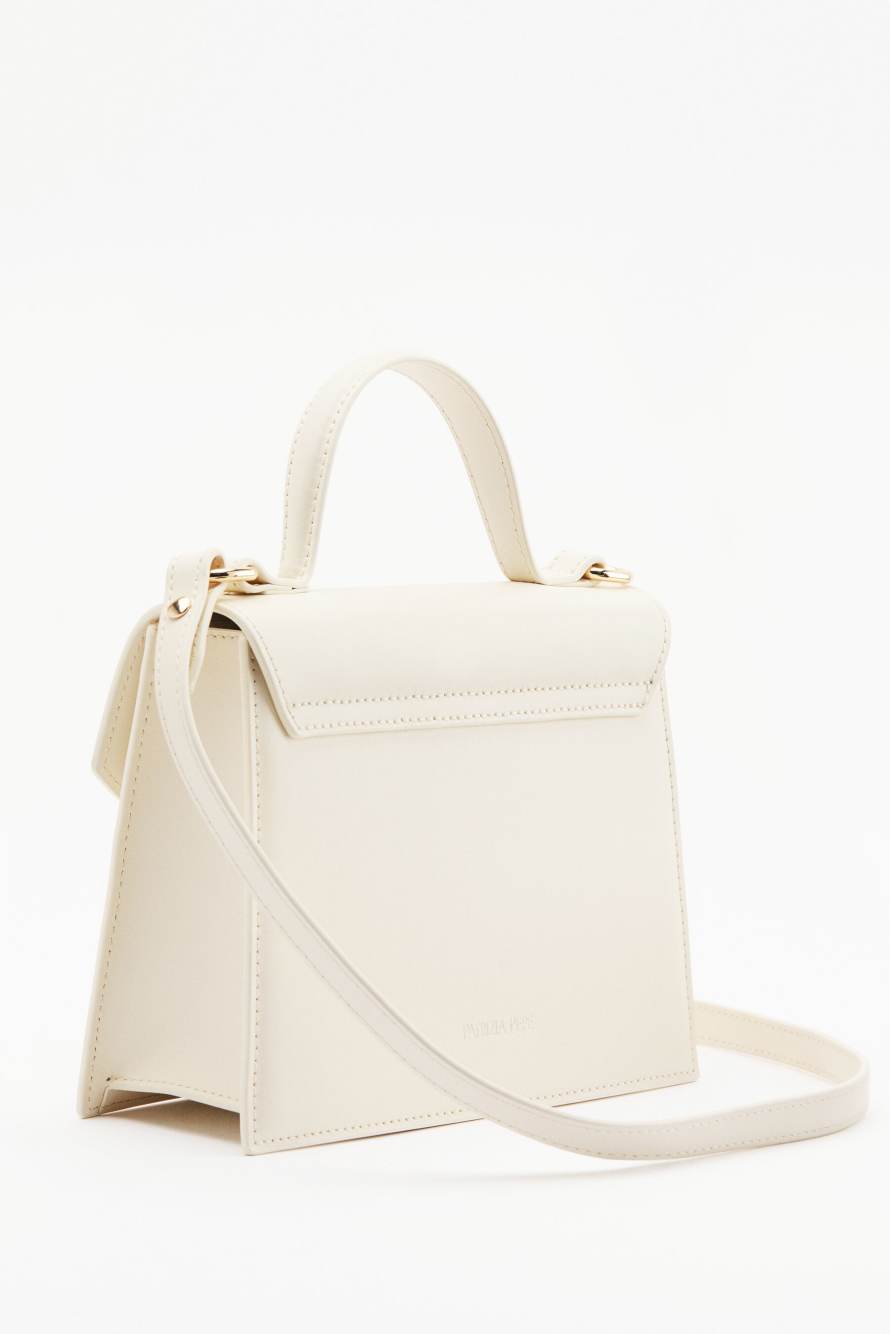 Sac rigide Modern Utility en cuir, Blanc, Patrizia Pepe