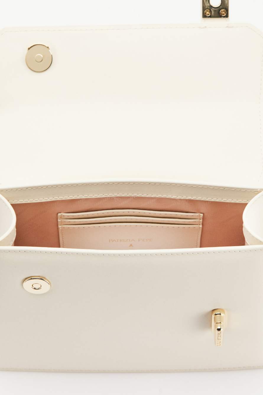 Sac rigide Modern Utility en cuir, Blanc, Patrizia Pepe